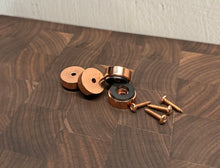 Load image into Gallery viewer, Copper Cutting Board Feet (Small 1&quot; Diameter)
